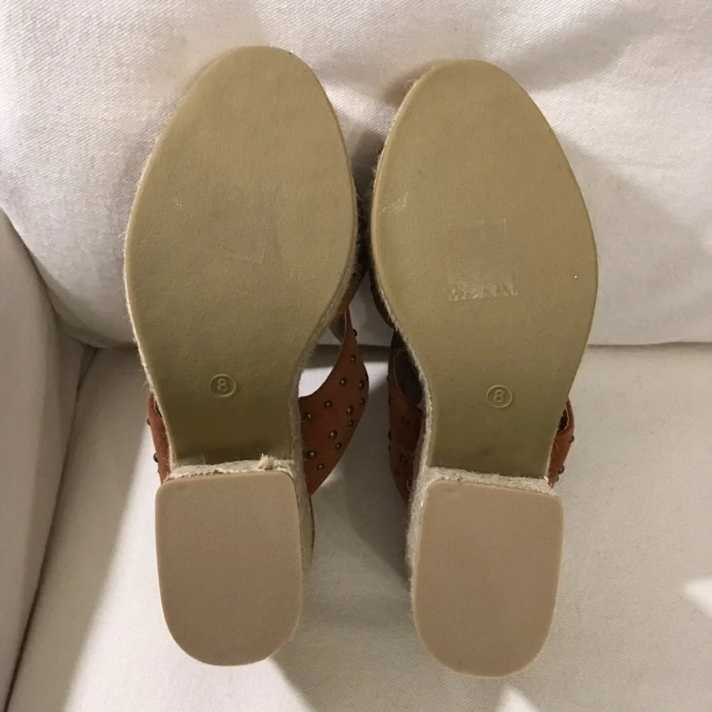 Mi,im Ada Stud Espadrilles Platform Clog NWOT